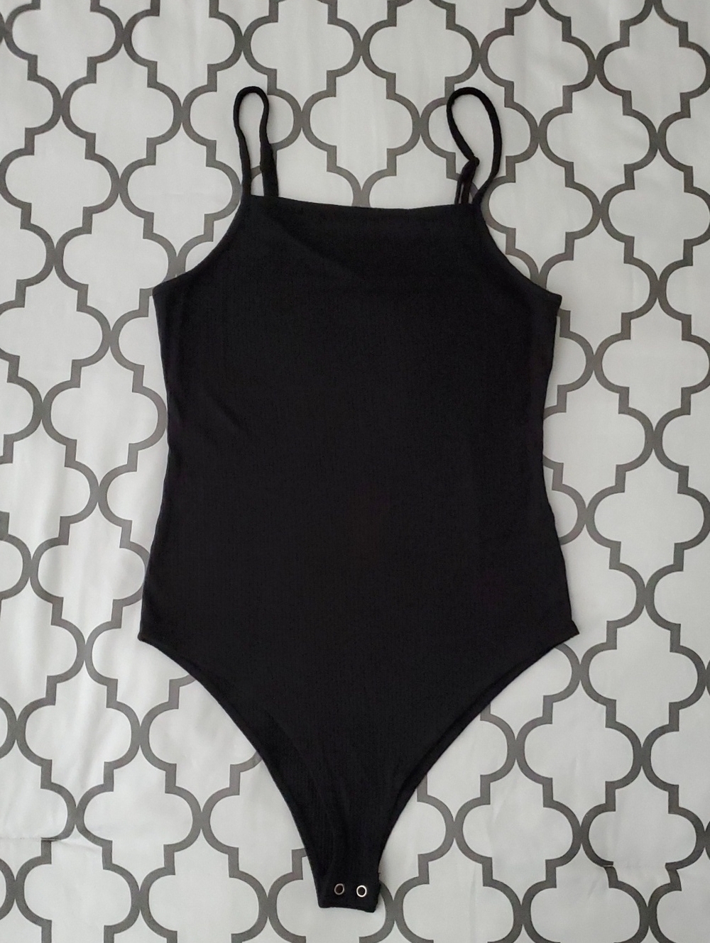 Wild Fable Black Spaghetti Strap One-Piece Bodysuit